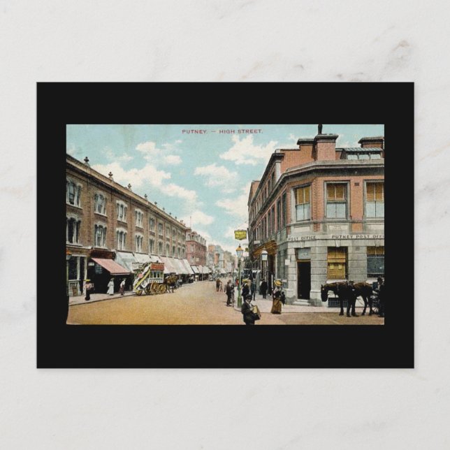 Old Postcard - London, Putney, 1909 (Front)