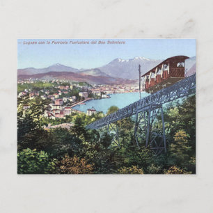 Old Postcard - Lugano, Switzerland