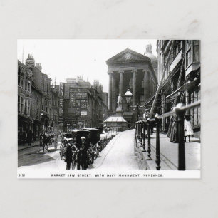 Old Postcard - Market Jew St, Penzance, Cornwall