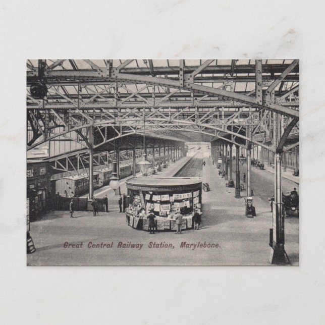 Old Postcard - Marylebone Station, London (Front)