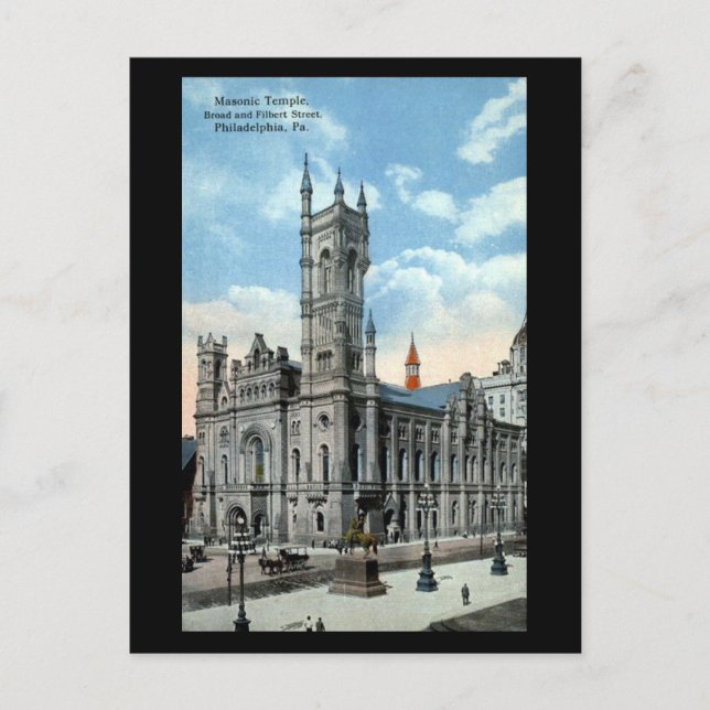 Old Postcard - Masonic Temple, Philadelphia PA (Front)