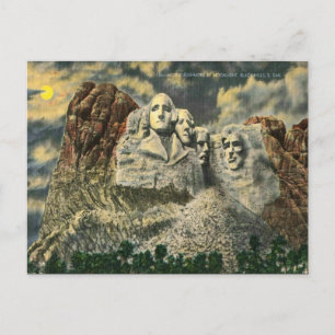 Old Postcard - Mount Rushmore, S Dakota