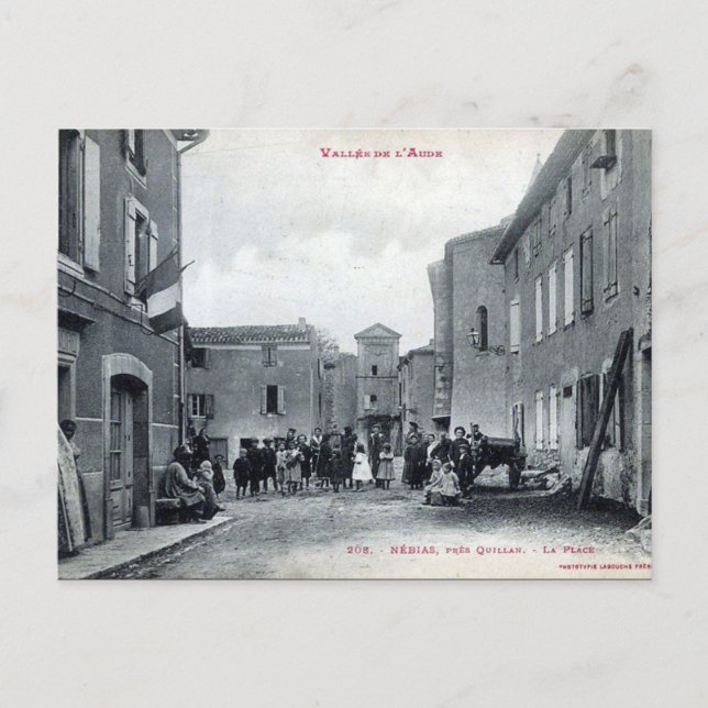 Old Postcard - Nébias, Aude, France (Front)