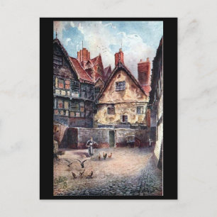 Old Postcard - New Ship Inn Yard, Shrewsbury.