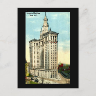 Old Postcard, New York City, Municipal Building Postcard