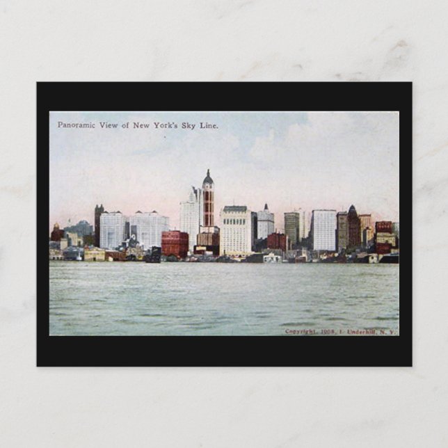 Old Postcard - New York City Skyline (Front)