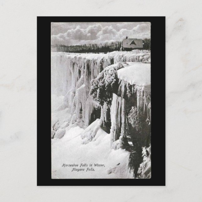 Old Postcard - Niagara Falls in Winter (Front)
