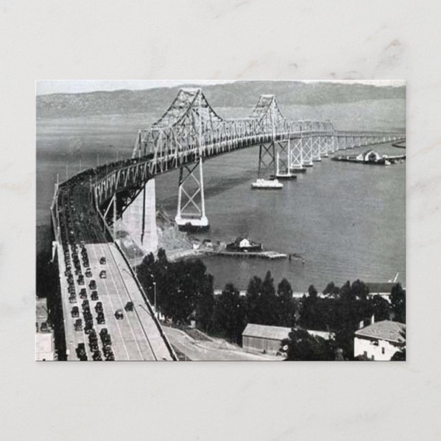 Old Postcard - Oakland Bay Bridge (Front)