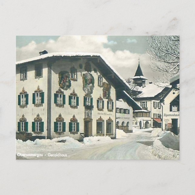 Old Postcard - Oberammergau, Bavaria, Germany (Front)