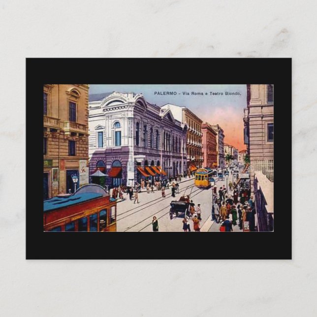 Old Postcard, Palermo, Sicily Postcard (Front)