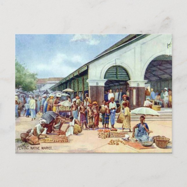 Old Postcard - Penang, Malaysia (Front)