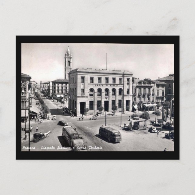 Old Postcard - Pescara, Corso Umberto (Front)