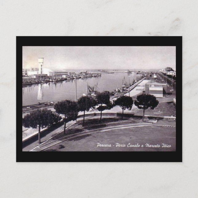Old Postcard - Pescara, the Port (Front)