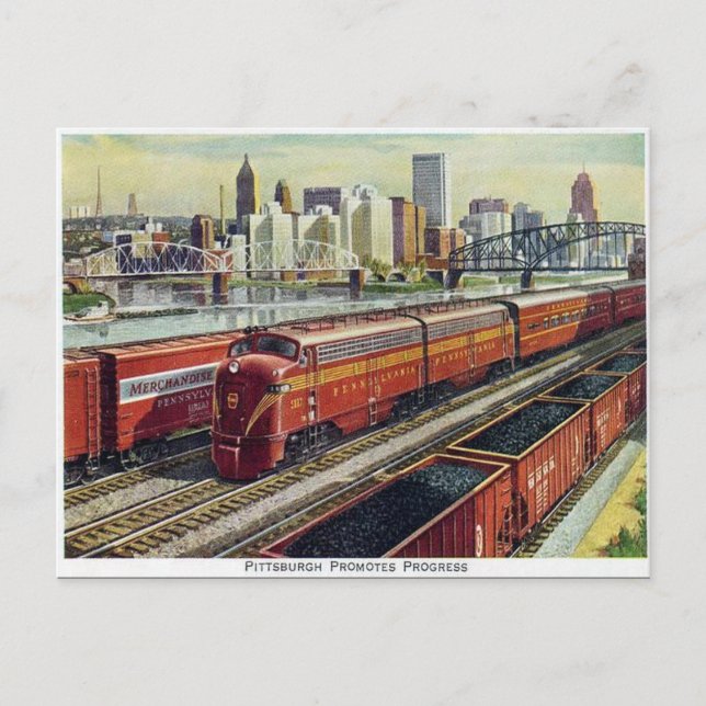 Old Postcard - "Pittsburg Promotes Progress". (Front)