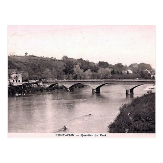 Old Postcard - Pont d'Ain, Ain, France