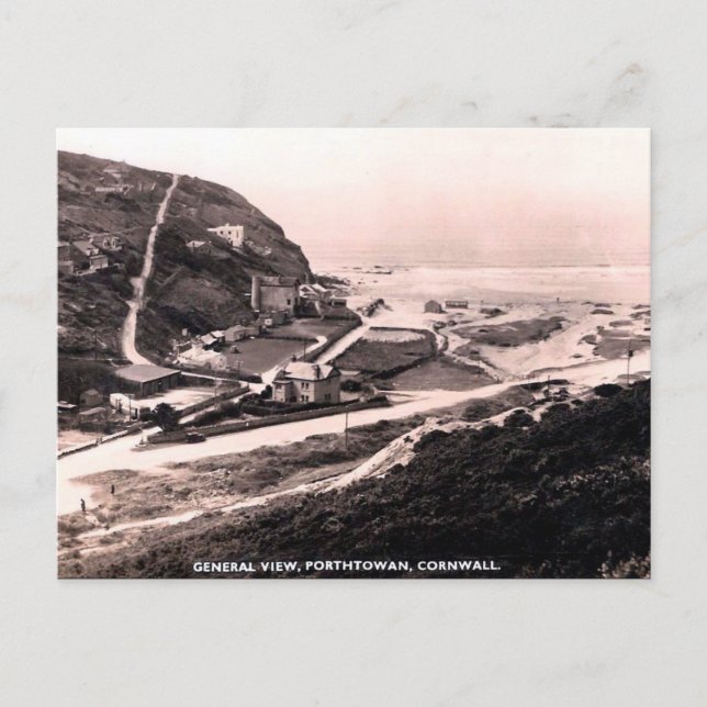 Old Postcard - Porthtowan, Cornwall (Front)