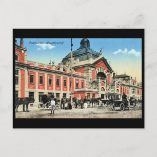 Old Postcard, Railway Station, Chernivtsi, Ukraine Postcard