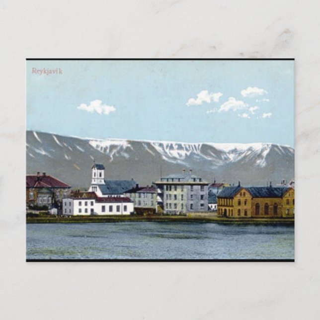 Old Postcard - Reykjavik, Iceland (Front)