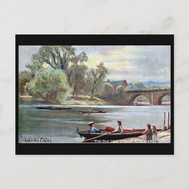 Old Postcard - River Dee, Chester, England (Front)