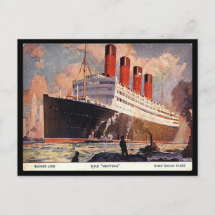 Old Postcard - RMS Aquitania