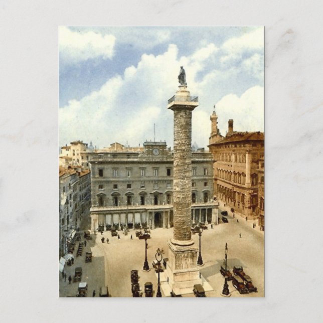 Old Postcard, Rome, Piazza Colonna Postcard (Front)