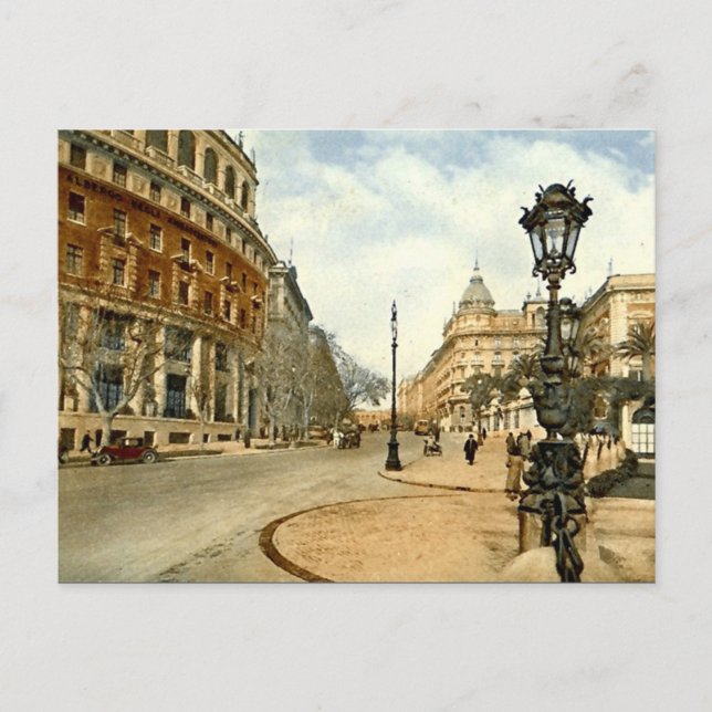 Old Postcard, Rome, Via Vittorio Veneto Postcard (Front)