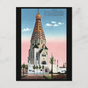 Old Postcard - Russische Gedächtniskirche, Leipzig