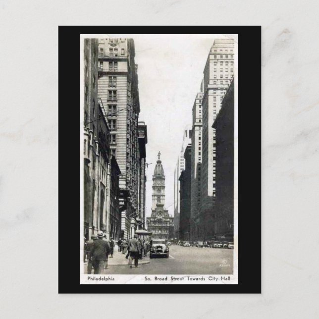 Old Postcard - S Broad St, Philadelphia PA (Front)