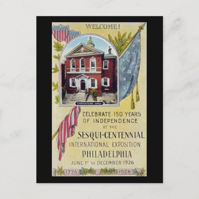 Old Postcard, Sesqui-Centennial, Philadelphia PA Postcard (Front)