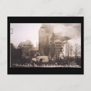 Old Postcard - Shakespeare Memorial Theatre Fire,
