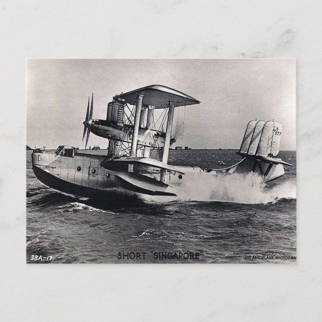Old Postcard - Singapore Flying Boat (Front)