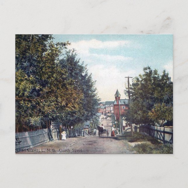 Old Postcard - Springhill, Nova Scotia (Front)