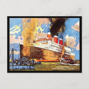 Old Postcard - SS Leviathan - United States Lines