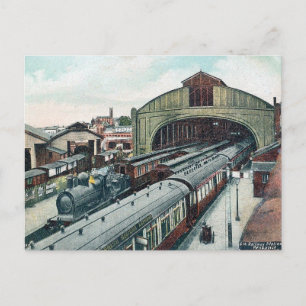 Old Postcard - Station, Penzance, Cornwall