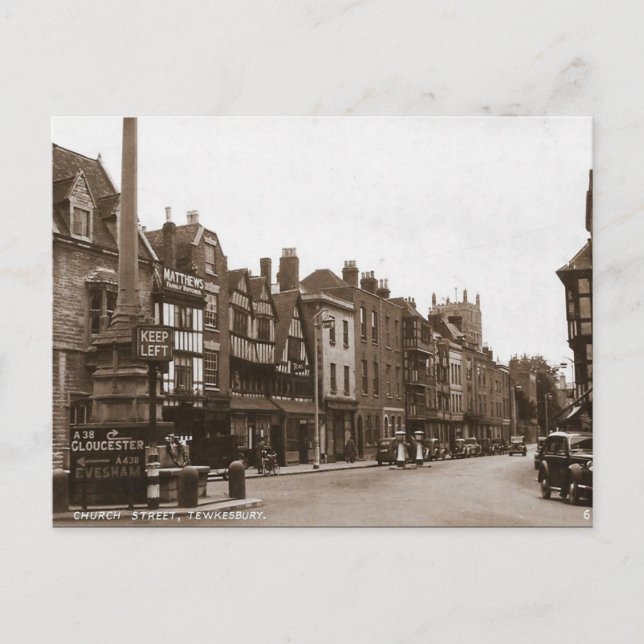 Old Postcard - Tewkesbury, Gloucestershire (Front)