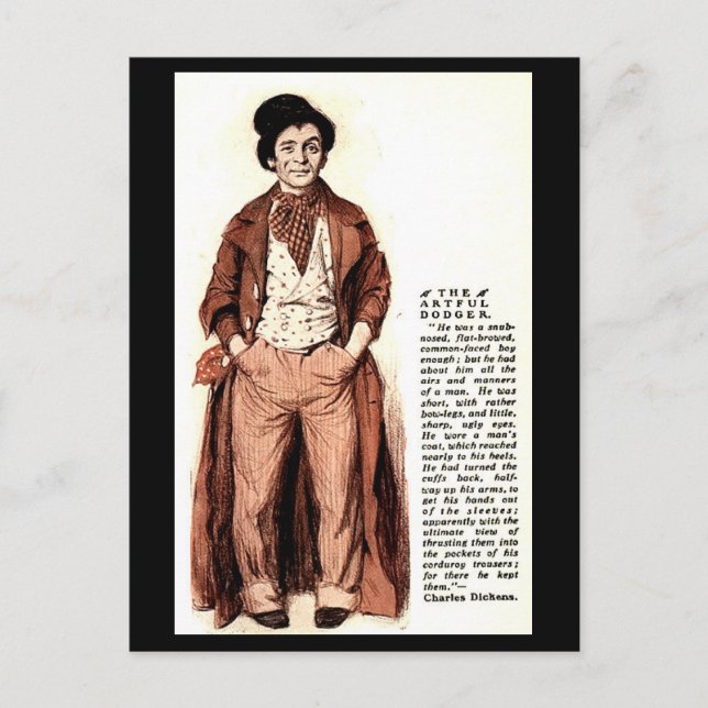 Old Postcard - The Artful Dodger - Oliver Twist (Front)