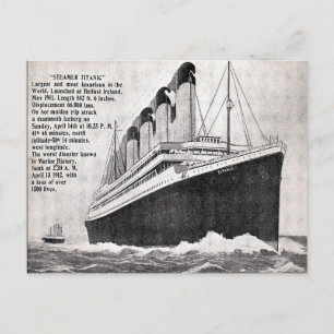 Old Postcard - The Steamer "Titanic".