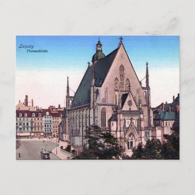Old Postcard - Thomaskirche, Leipzig (Front)