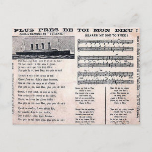 Old Postcard - "Titanic" Hymn