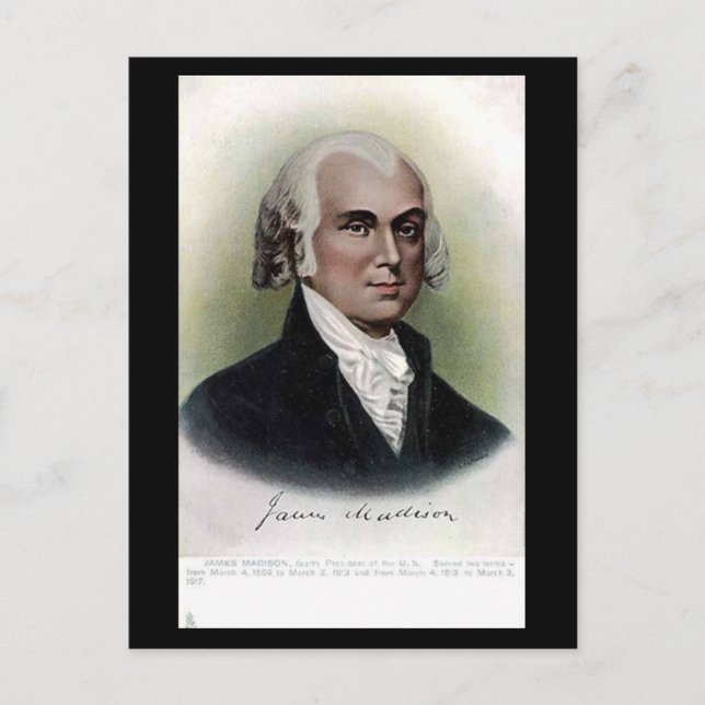 Old Postcard - US President James Madison (Front)