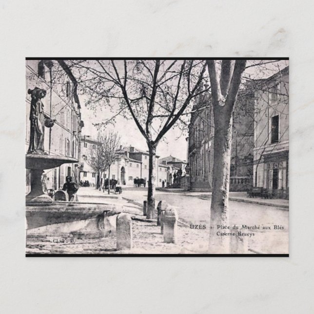 Old Postcard - Uzès, Gard, France. (Front)