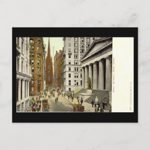 Old Postcard, Wall Street, New York City Postcard