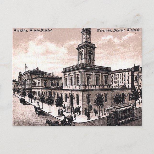 Old Postcard - Warsaw, Poland (Front)