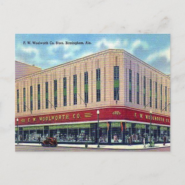 Old Postcard - Woolworth's, Birmingham, Alabama (Front)