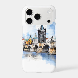 Old Prague, Charles bridge watercolor