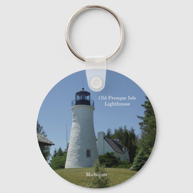 Old Presque Isle Lighthouse key chain (Front)