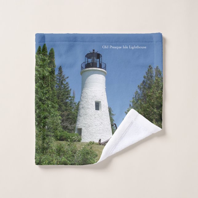 Old Presque Isle Lighthouse towel set (Wash Cloth)
