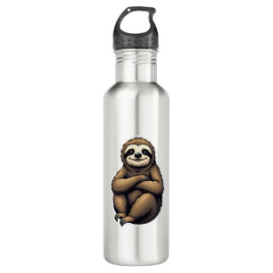 Old Print Sloth Art Vintage Graphic 2 710 Ml Water Bottle