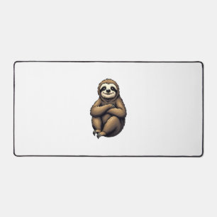 Old Print Sloth Art Vintage Graphic 2 Desk Mat