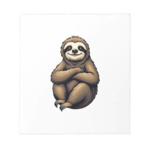 Old Print Sloth Art Vintage Graphic 2 Notepad